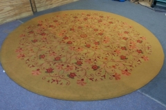 half cleaned area rug