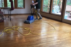 Wood floor deep cleaning
